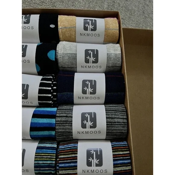 12 Pairs Men's Funky Fancy Design Colorful Premium Quality Dress socks 10-13 - Picture 10 of 12